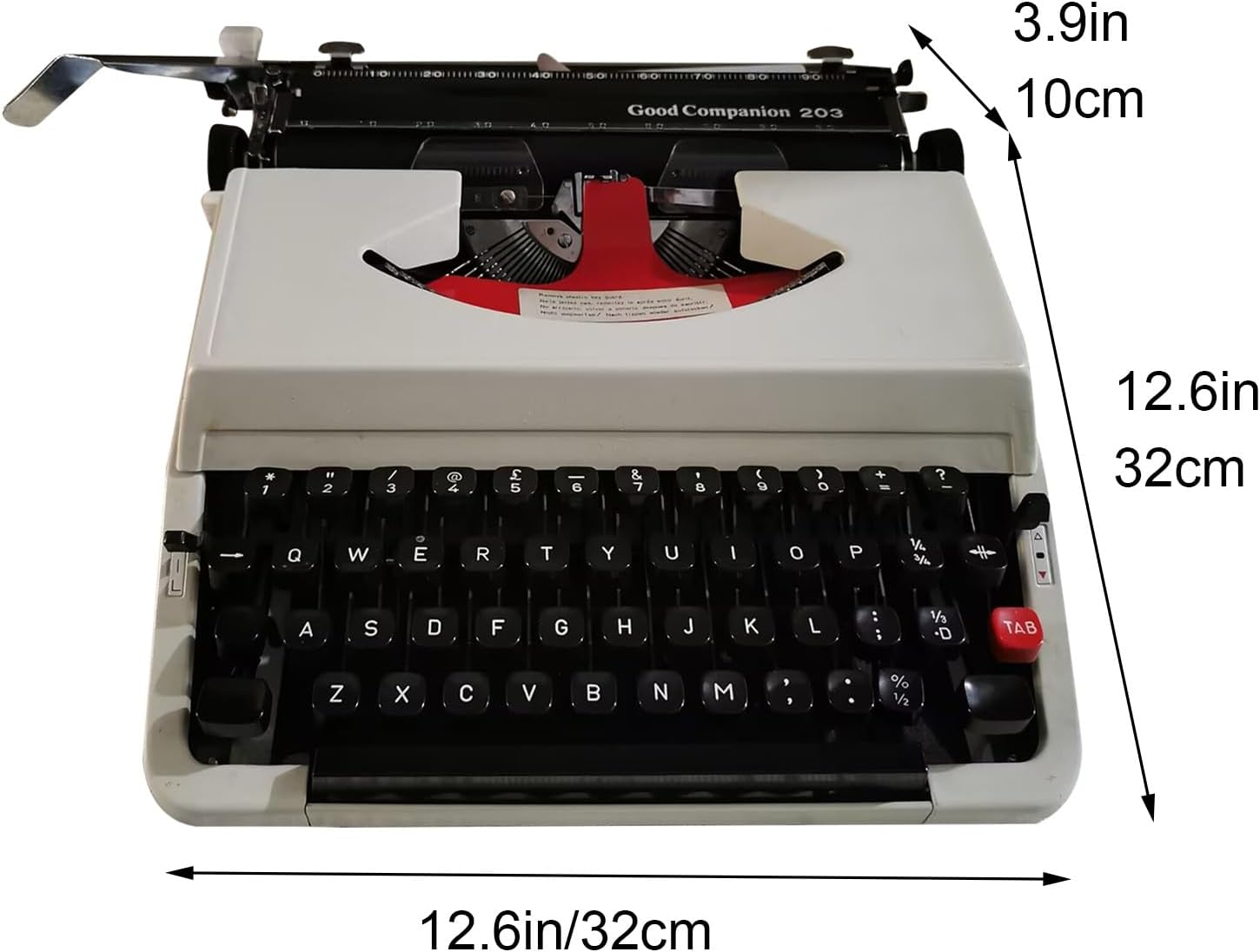 Old Fashioned Manual Typewriter, Classic and Antique Style, Antique Typewriter for Kids and Adults, Writers Literary Gift