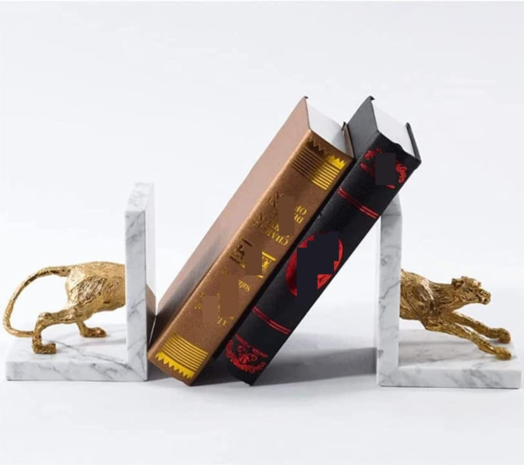 Bookends Creative Literary Book Ends Classic Bookends Personalized Bookend Modern Light Luxury Marble Office Decoration Reading Bookshelf Decor