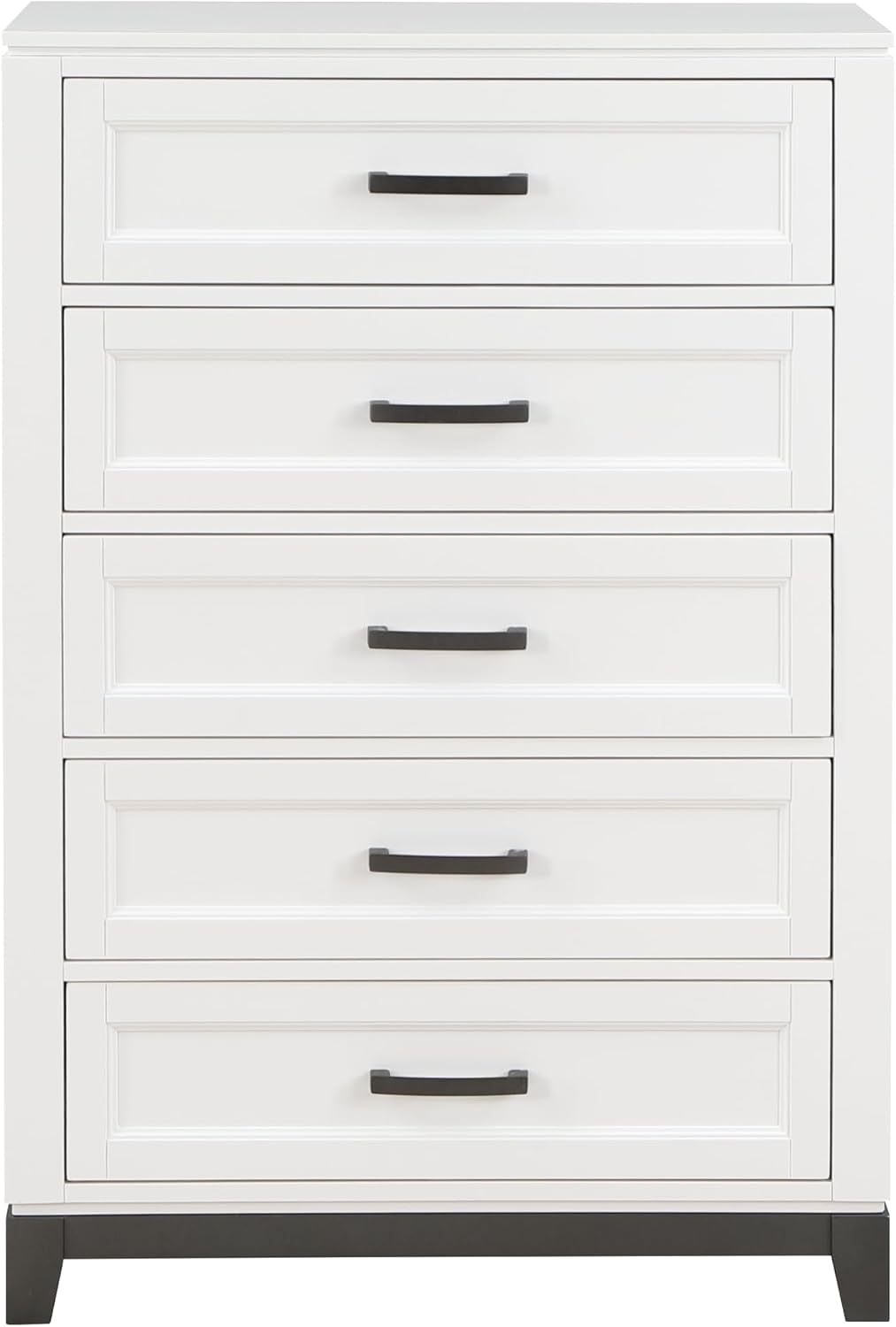 Master Bedroom Set Full Size 5pcs White Finish Platform Storage Bed Transitional Rustic Style Wooden Furniture