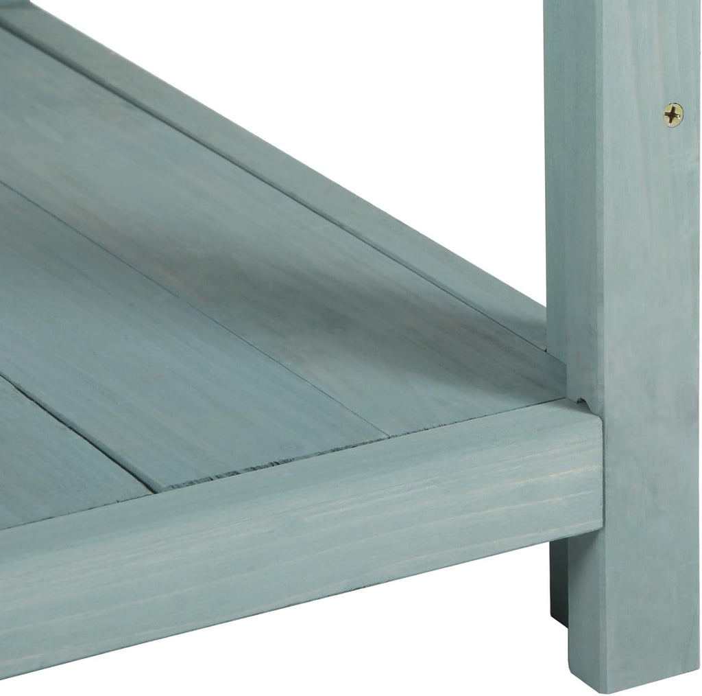 65' Large Wooden Farmhouse Rustic Outdoor Potting Bench Table, Patio Workstation, Garden Potting Bench with 4 Storage Shelves and Side Hook,Green