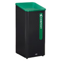 Rubbermaid Commercial Products Sustain Decorative Container, 23 Gallon Trash Can, Black/Green, Indoor for Office Buildings/Food Courts/Fast Casual Restaurants