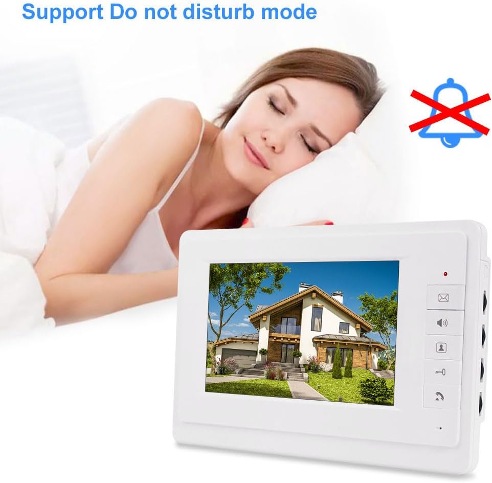 7'' Wired Color Video Door Phone Intercom System IR Night Vision Camera Doorbell +Indoor Monitor Screens for 2/3/4 Apartments