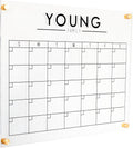 Acrylic Calendar, Horizontal Dry Erase Acrylic Calendar, Small/Medium/Large Landscape calendar, 2022 modern office calendar, planner #XX02 (18.5'T x 23'W, Gold Standoffs)