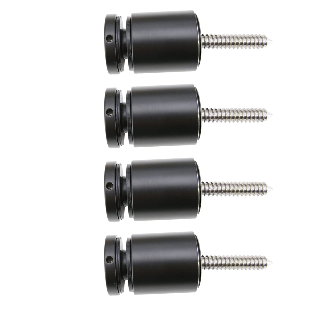 Stainless Steel 316 Grade 1-31/32 in (50mm) Diameter Adjustable Glass Standoff, 1-31/32 in Projection, Matt Black Finish, SO-50B, 4 Pieces
