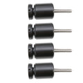 Stainless Steel 316 Grade 1-31/32 in (50mm) Diameter Adjustable Glass Standoff, 1-31/32 in Projection, Matt Black Finish, SO-50B, 4 Pieces