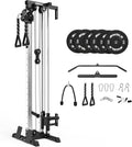 Mikolo Wall Mount Cable Station, Cable Crossover Machine with Dual Pulley System and 19 Adjustable Positions for Home Gym Fitness Equipment