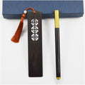 Hollowed Out Four Mahogany Set Gift Box Classical Beauty with Literary Bookmark Pen