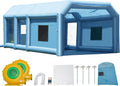 VEVOR Inflatable Paint Booth, Portable Car Paint Booth for Large Truck, 29.5 x 15.7 x 11.8 ft, with 950W+750W Powerful Blowers and Air Filter System, Van, Machinery