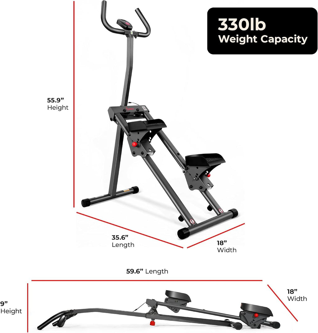 Sunny Health & Fitness Stair Stepper & Climber Exercise Equipment for Home Workout, Compact Cardio Training Machine