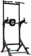Sportsroyals Power Tower Pull Up Bar Station, 450LBS Stable Pull Up Dip Station for Home Gym Strength Training Equipment | FED Fitness