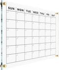 Acrylic Wall Premium Calendar 2026 - Monthly and Weekly Board Family Planner - Dry Erase Calendar Family Planner - Marker - Gold Hardware (Gold Standoff, 36'x24' (Large))