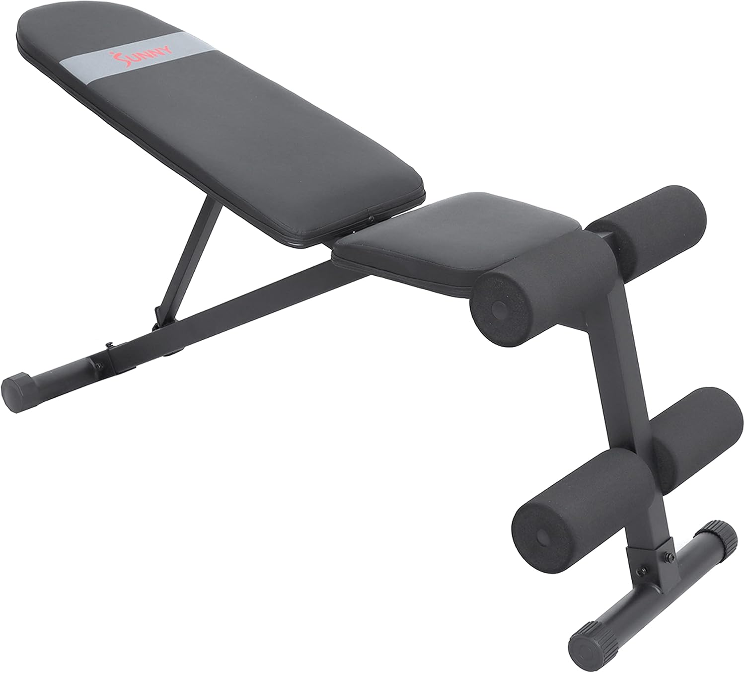 Sunny Health & Fitness Adjustable Weight Bench for Home Gym Strength Training, Incline/Decline, Multi-Position, High Weight Capacity