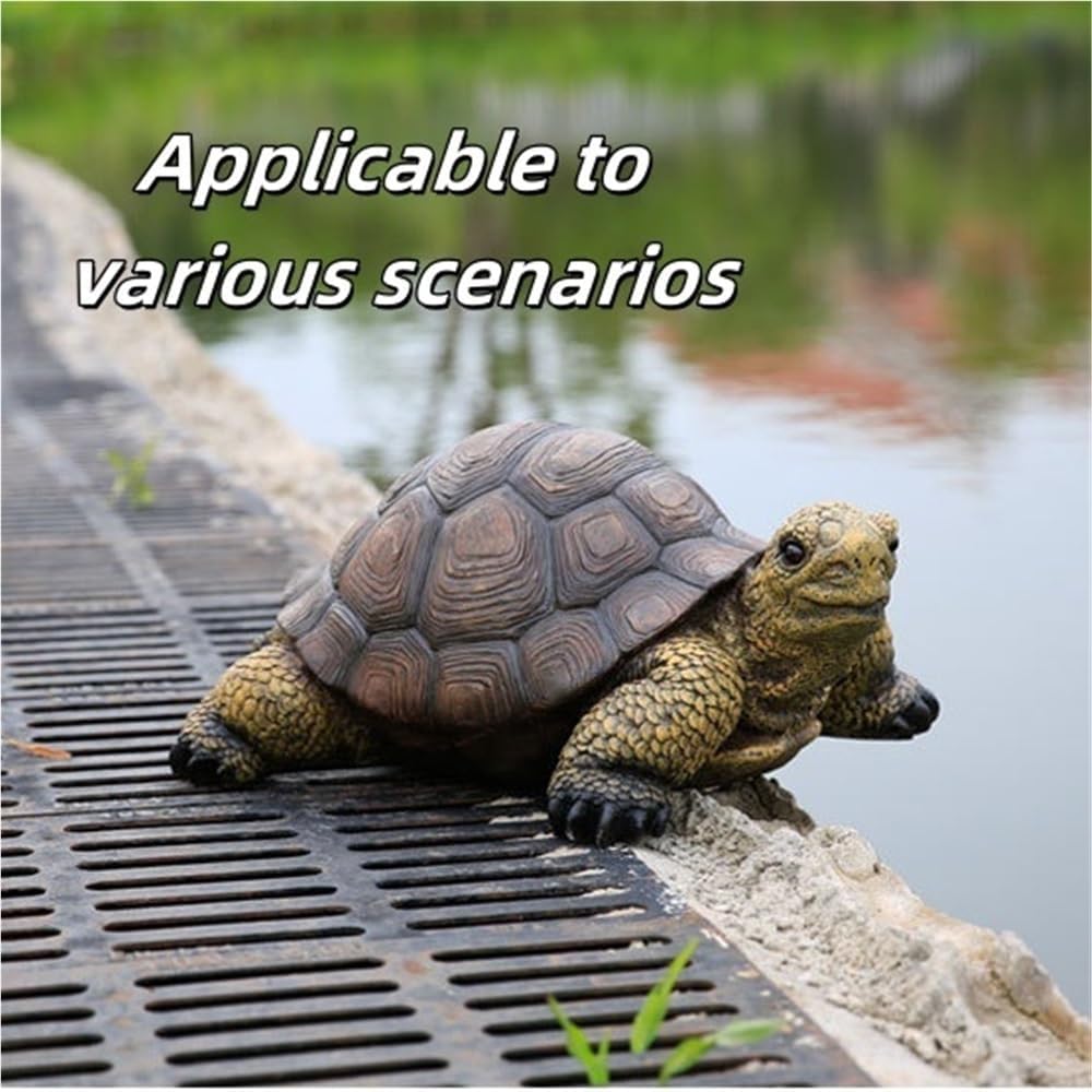 Large Realistic Garden Turtle Statue, Lifelike Turtle Garden Statue for Garden Ornament or Courtyard Decoration, Turtles for Lawn, Yard, Patio, Pond Decor