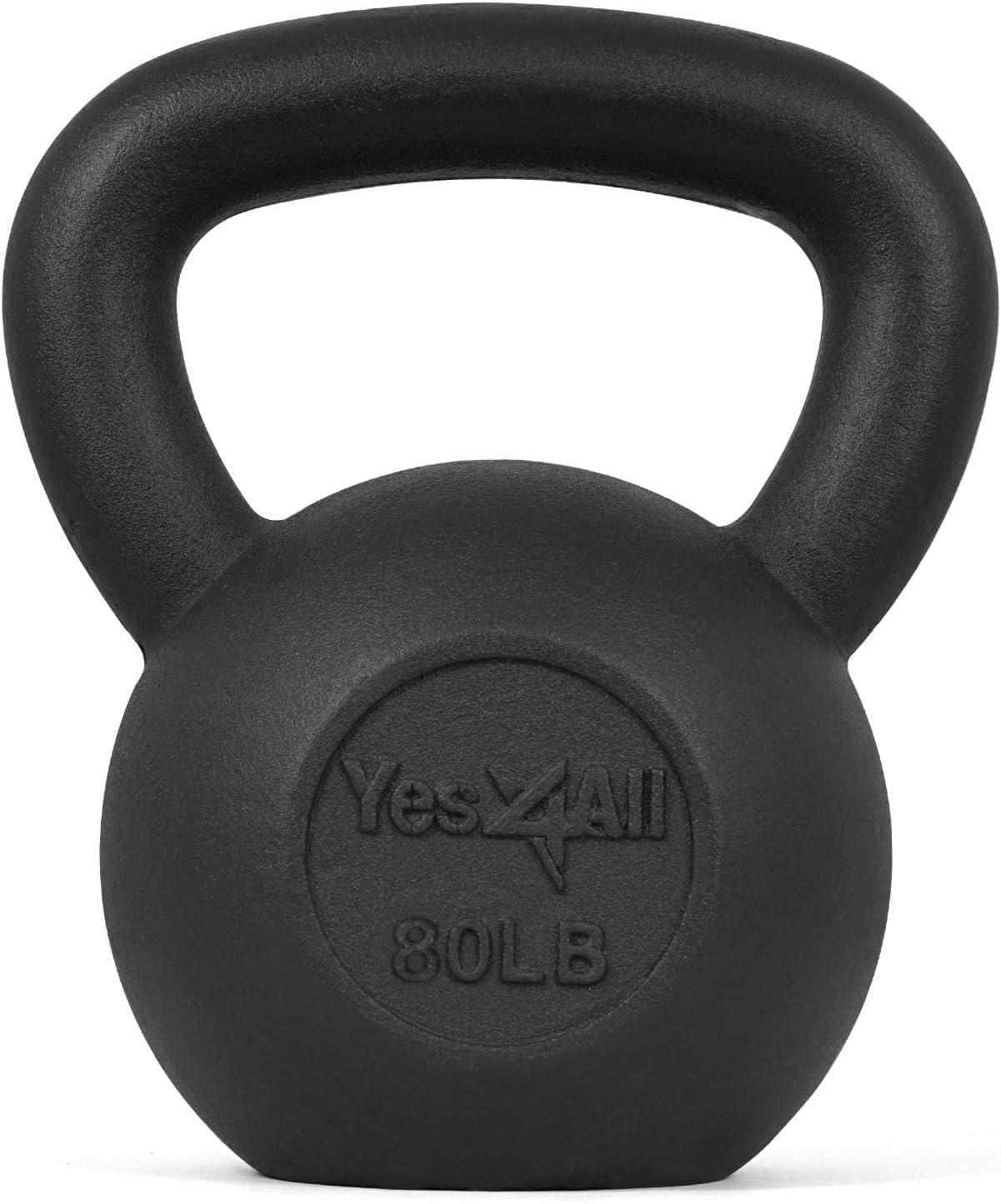 Yes4All Cast Iron Kettlebell, Strength Training Kettlebells 5-80 Lb (5,10,15,20,25,30,35,40,45,50,60,70,80 Lb) for Full Body Workout, Push up, Strength Training - Single & Kettlebell Set of 2 for Men