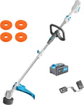 RB 17' 40V Cordless String Trimmer with 2Ah Battery & Charger | Bump feed .095' heavy duty line. 2-in-1 trimmer and edger. 2 speed with low vibration. 40V battery powered for lawn care.