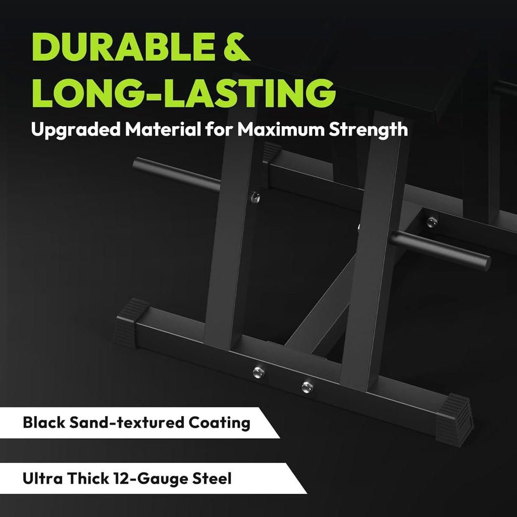 HANDBODE Dumbbell Rack, Adjustable Dumbbell Stand with 1 inch Plate Tree, Weight Rack with 500 LBS Capacity, Dumbbell Stand Holder for Adjustable Dumbbell Set, Compact Space-Saving Design for Home Gym