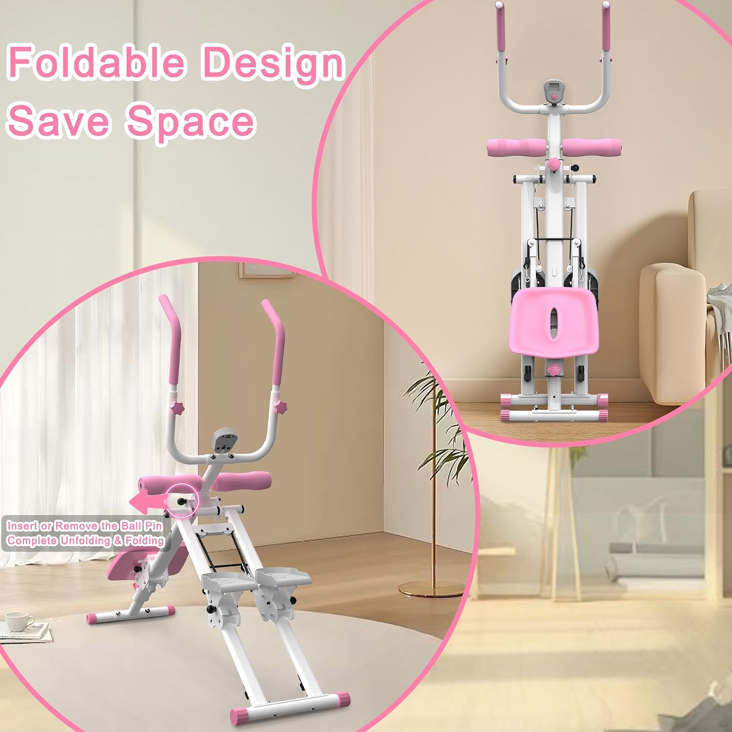 KINMAC 2 in 1 Stair Stepper & Ab Workout Machine - Multi-Function Trainer-Upgrade High-Efficiency Stairmaster & Ab Trainer Machine Full-Body Exercise Equipment for Home Gym Exercise