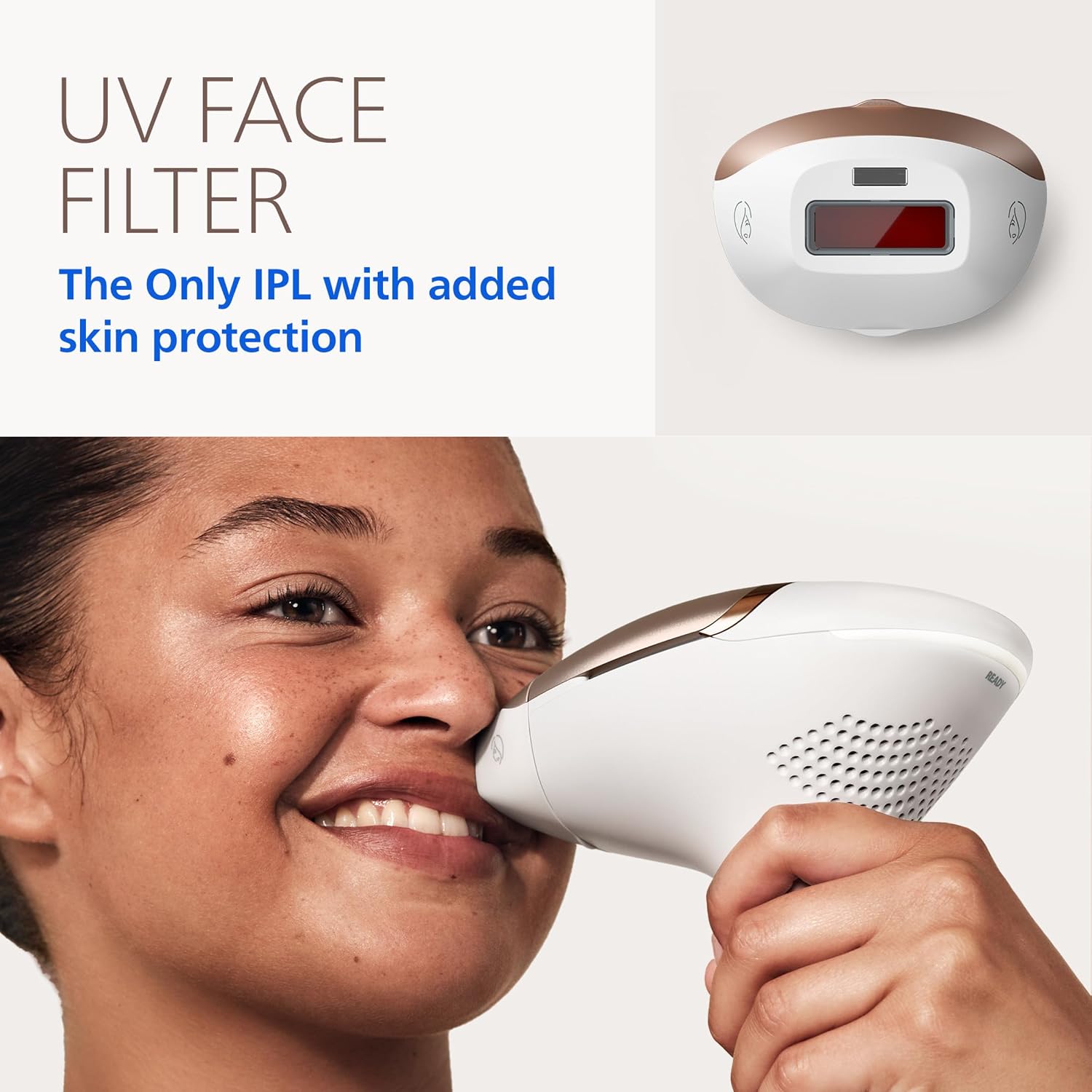 Philips Lumea IPL — Salon-Like Laser Hair Removal for Women, Permanent Hair Reduction Device At Home for Face & Body — Safe & Painless for Face, Bikini, Body, 5 Settings & Skin Sensors, BRI984/03