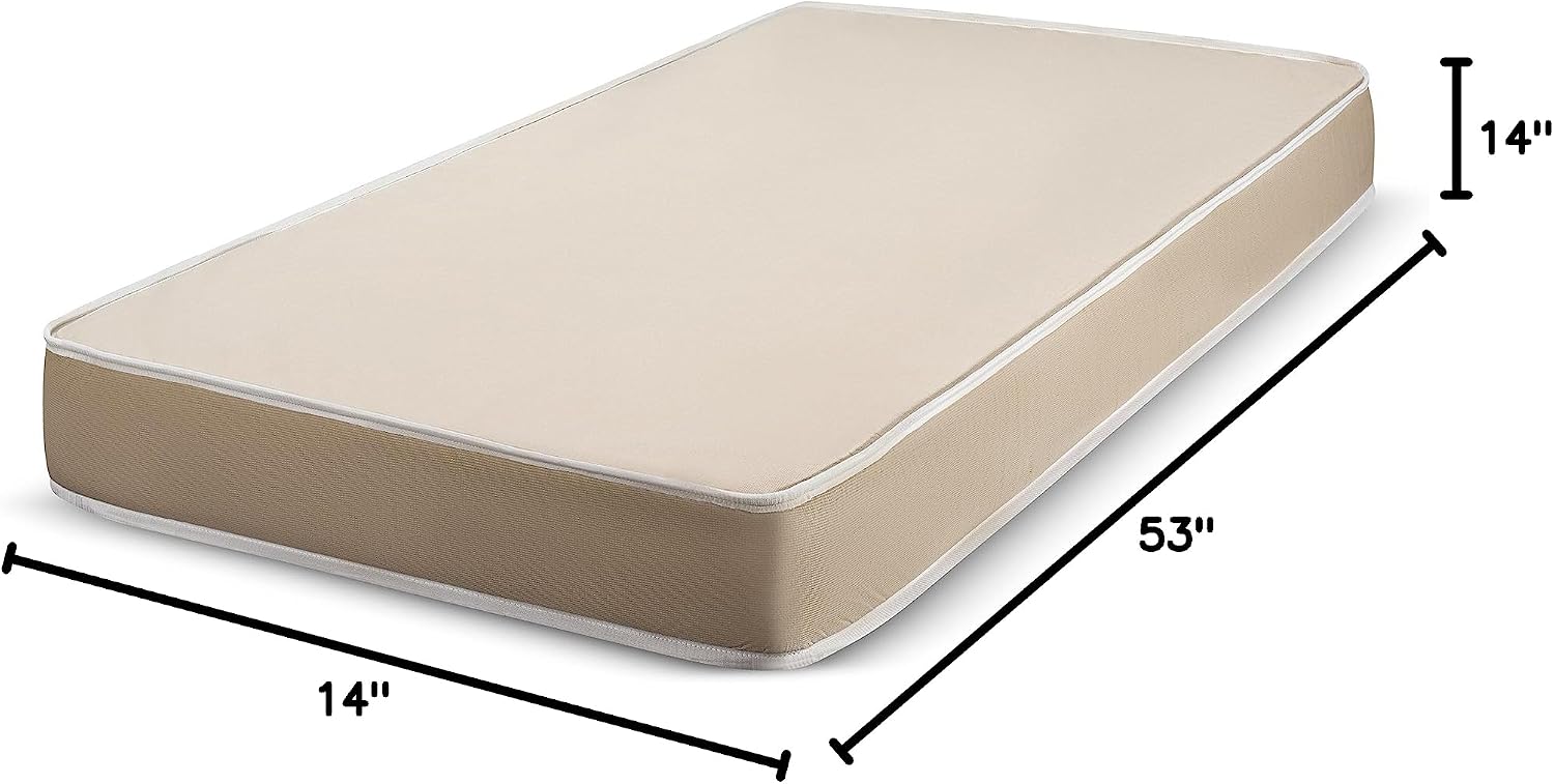 Foam Mattress with Fabric Cover for RV, Cot, Folding, Guest & Day Bed (Full Size, 5 Inch)