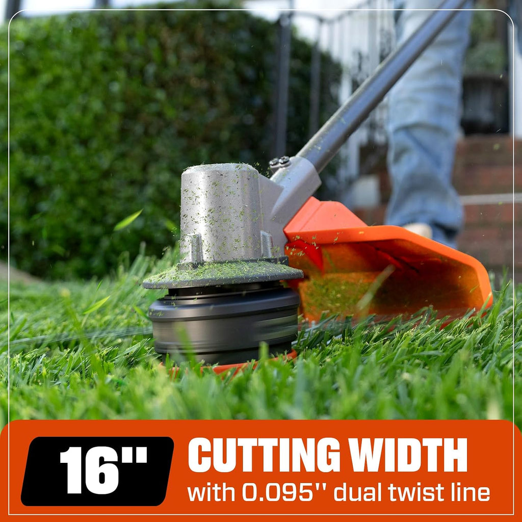 SENIX 16-Inch String Trimmer, 60V Cordless Weed Wacker, Variable Speed, 3.0Ah Battery and Charger Included