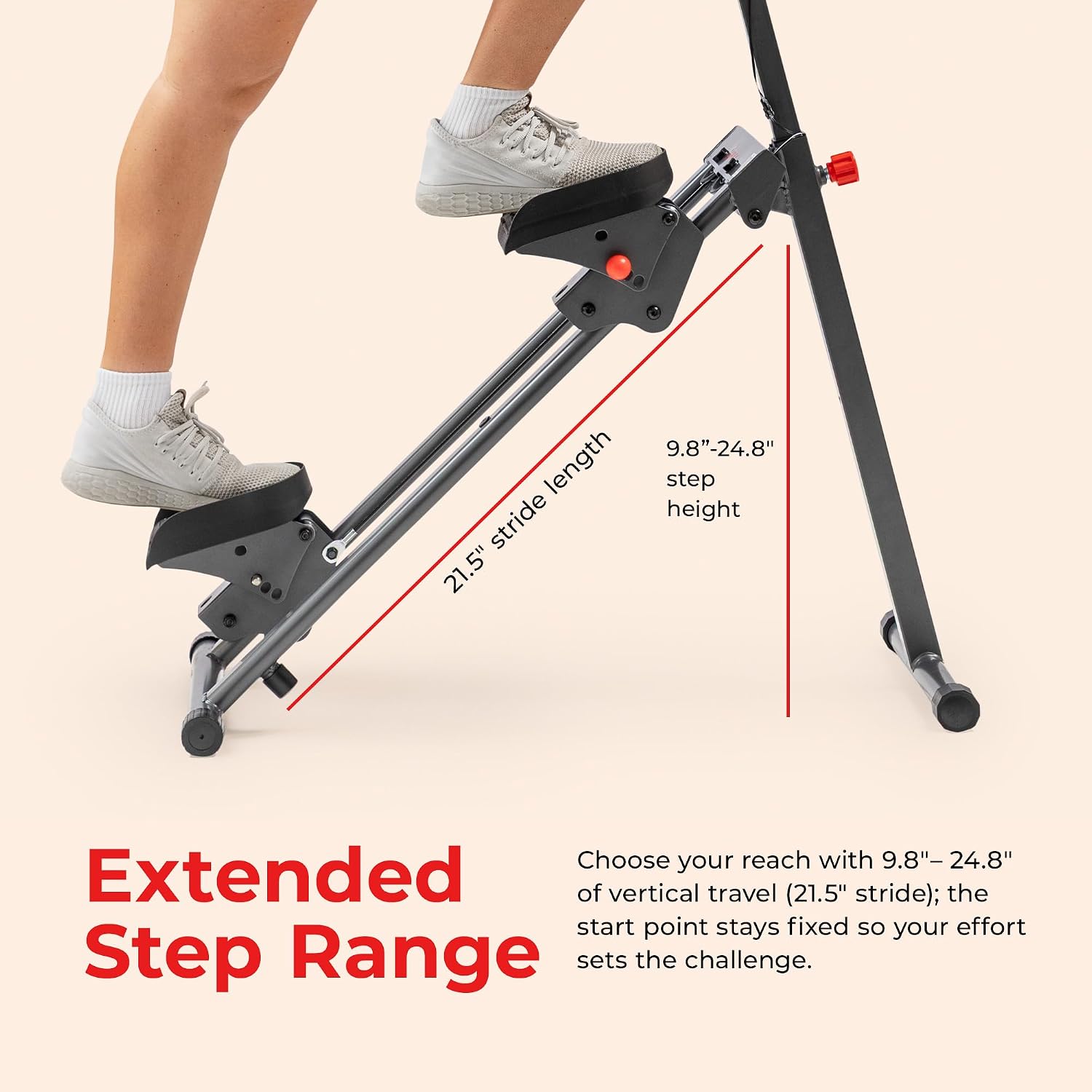 Sunny Health & Fitness Stair Stepper & Climber Exercise Equipment for Home Workout, Compact Cardio Training Machine