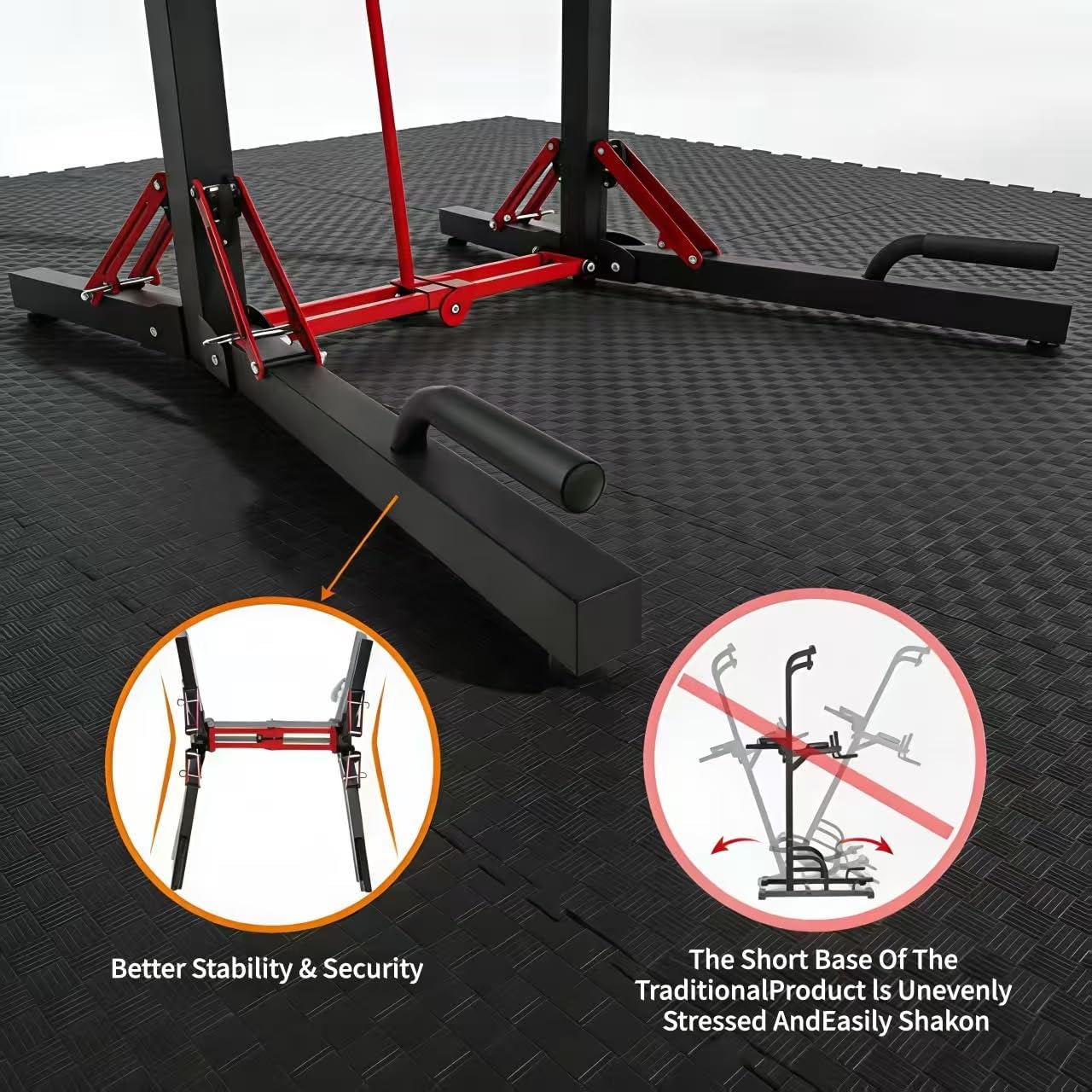 ONETWOFIT Foldable Power Tower Pull Up Bar Station, Multi-Function Adjustable Height Pull Up Dip Station for Gym Workout, Strength Training Fitness Equipment, Pull Up Stand Pro 400LBS/Pro Max 600LBS