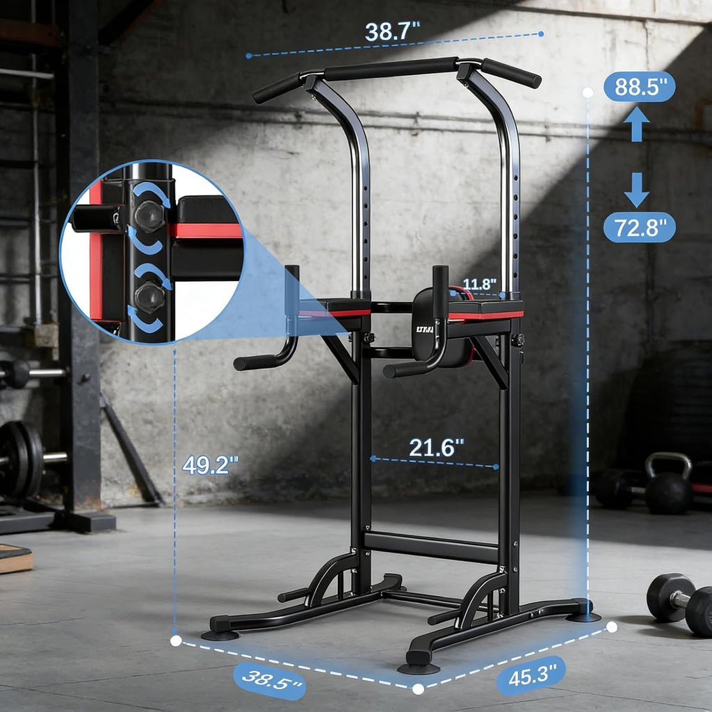 ZENOVA Pull Up Bar, Multi-Function Pull Up Dip Bar Station, Home Gym Workout Strength Training Equipment for Men Women Muscle Building