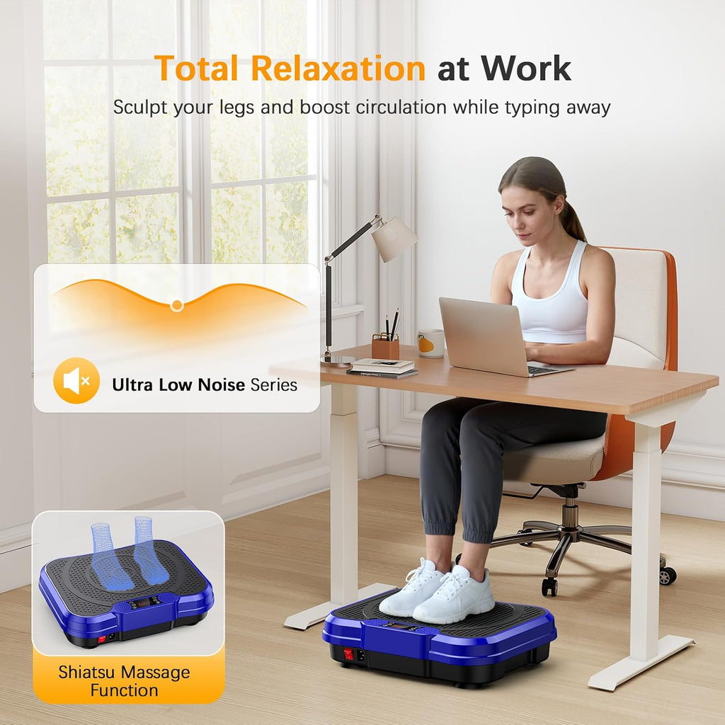 NXSCI Vibration Plate Exercise Machine,Vibrating Platform for Lymphatic Drainage with 250 Speeds,500 lbs Weight Capacity,Vibrated Plates for Weight Loss,Full Body Workout Equipment for Fitness at Home
