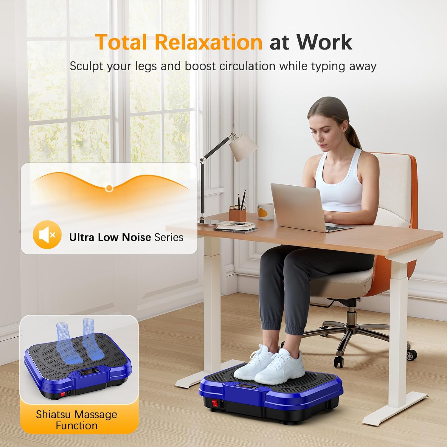 NXSCI Vibration Plate Exercise Machine,Vibrating Platform for Lymphatic Drainage with 250 Speeds,500 lbs Weight Capacity,Vibrated Plates for Weight Loss,Full Body Workout Equipment for Fitness at Home