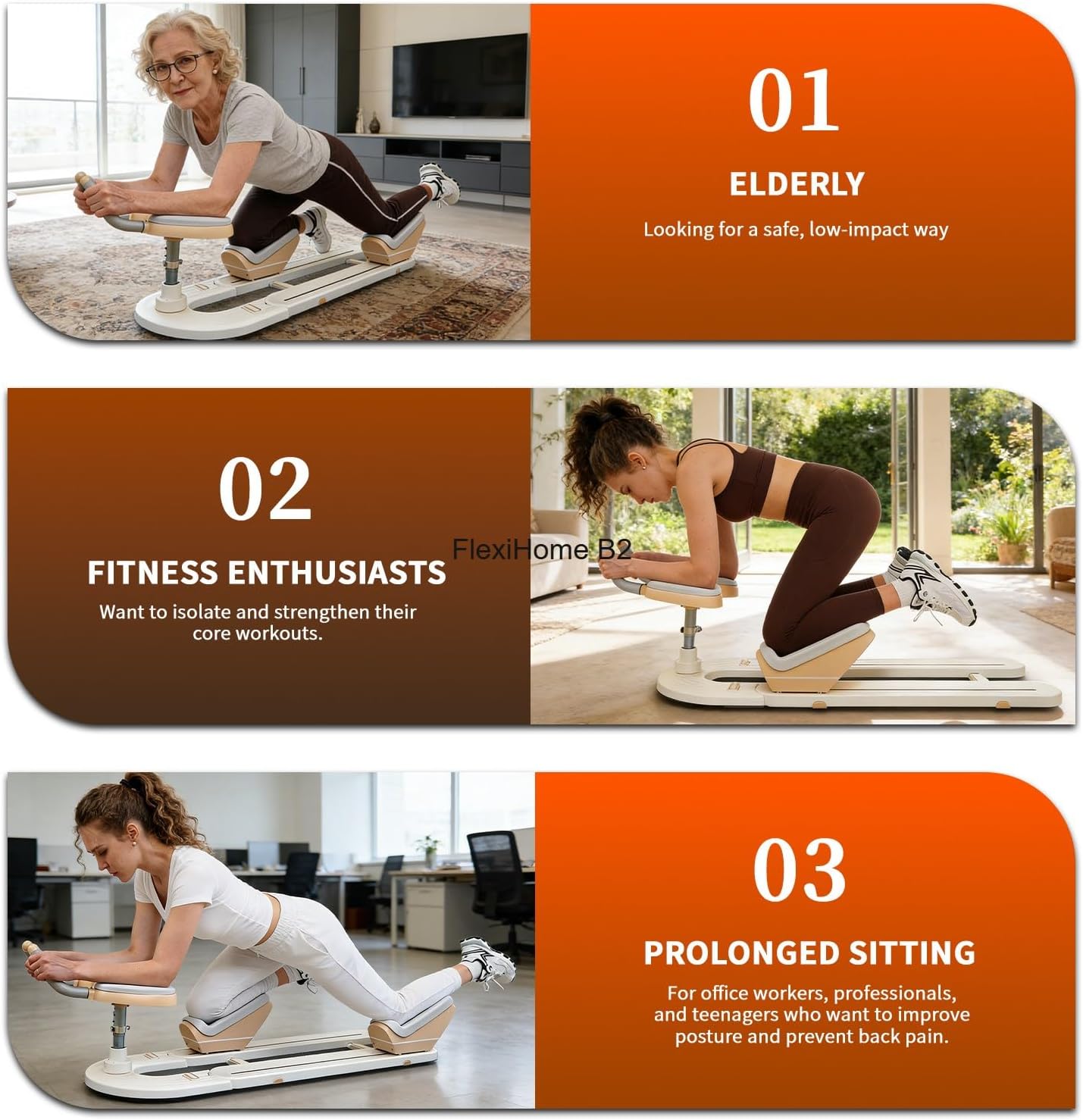 Spine Twist and Stretch Trainer, Adjustable Back Stretcher Machine, Detachable Waist Workout Equipment for Lower Back Pain Relief, Spine Decompression, Leg Stretching & Core Activation