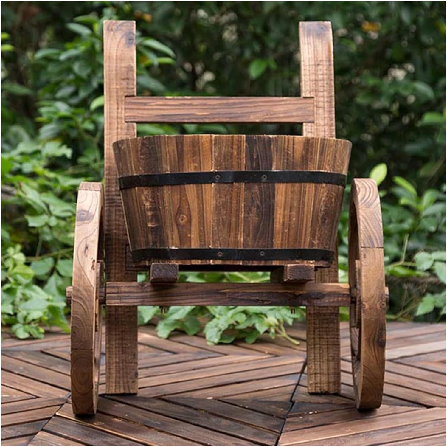 Plant Stand Indoor, Wood Plant Stand, Outdoor Potting Bench,Home and Outdoor Multifunctional Wooden Table Top Worktable On Two Wheels