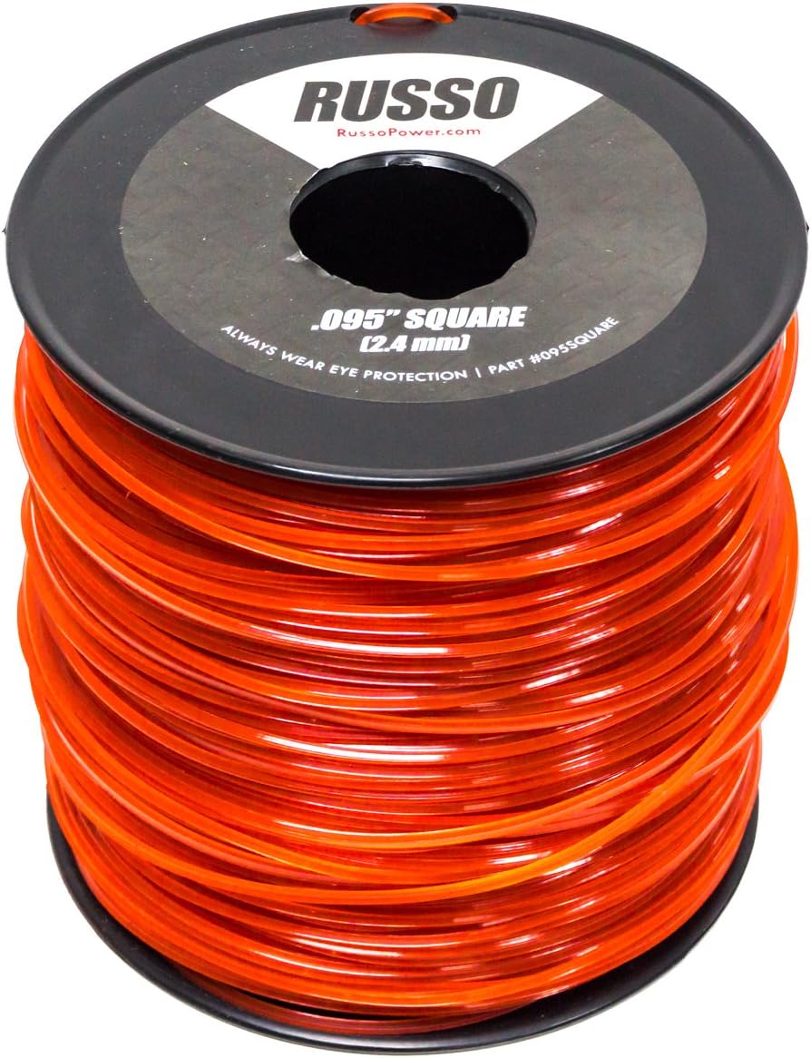 RUSSO 6 Pack 095 Square 5lb Commercial String Trimmer Line for Echo Stihl RedMax
