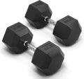 Mikolo Dumbbell Sets with Rack, Rubber Hex Dumbbells, Multiple Choices in 160/200/380/450/550LB, Hand Weights with Chrome Handle for Strength Training