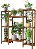 Potting Bench Table,Garden Potting Table, Plant Stand Wooden Outdoor Tiered Plant Shelf 5 TiersLadder Plant Holder Table Plant Pot Stand for Window Garden Balcony Living Room