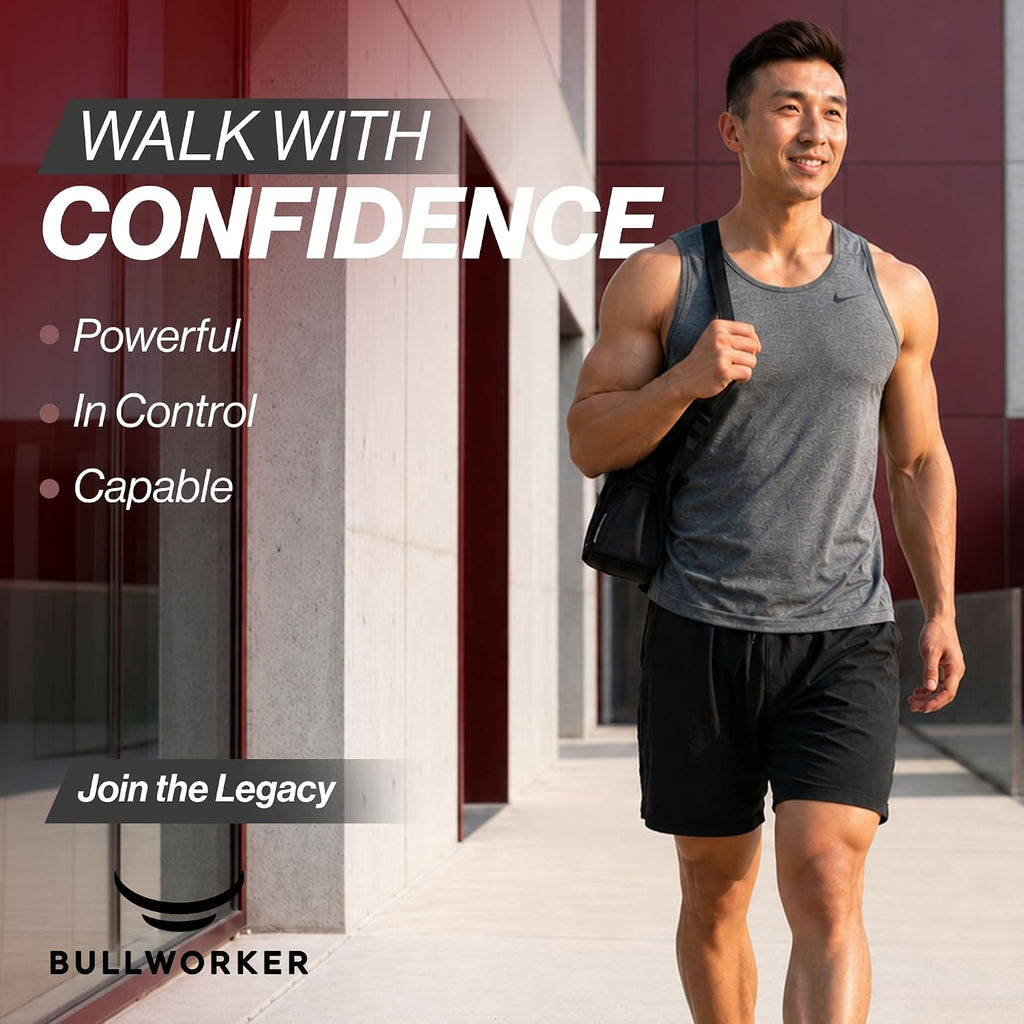 Bullworker Steel Bow 20' - Portable Home Gym Equipment & Isometric Exercise Equipment for Arms, Chest, Back, Shoulders, Core, Biceps, Triceps, Abs - Strength Training Equipment
