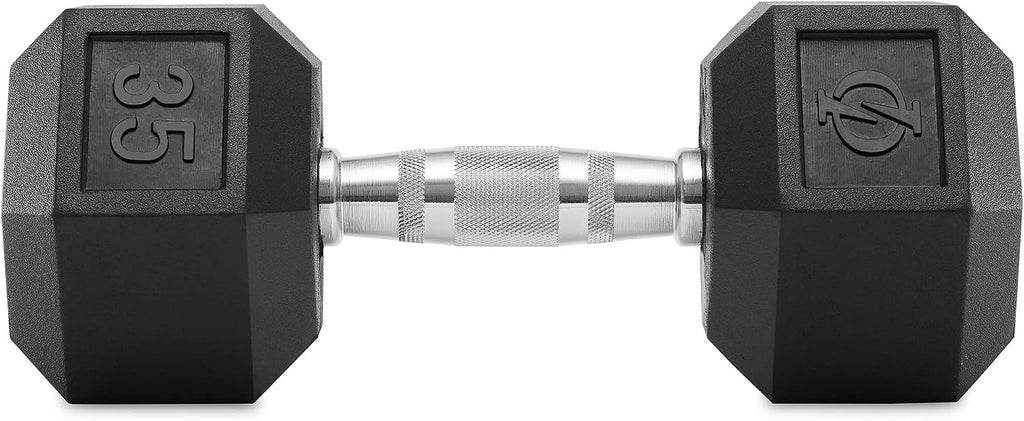 Philosophy Gym Rubber Coated Hex Dumbbell Hand Weights, Pairs