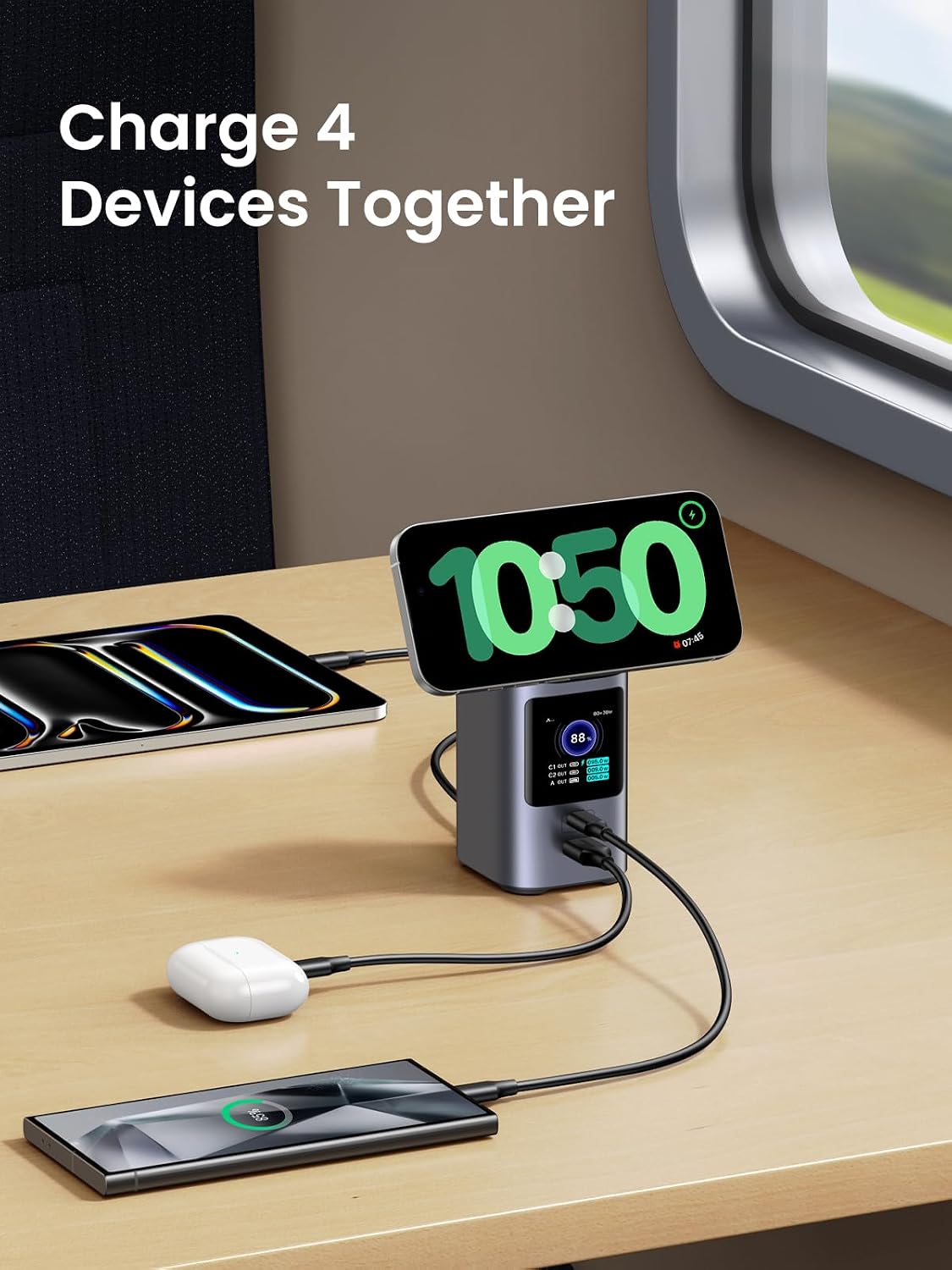 UGREEN Nexode Power Bank 20000mAh 145W PD 3.0 Portable Charger 72Wh Qi2 Certified 15W Wireless Fast Charging Magsafe Battery Pack 2C1A with TFT Display for iPhone 17/16 Series/MacBook/iPad and More