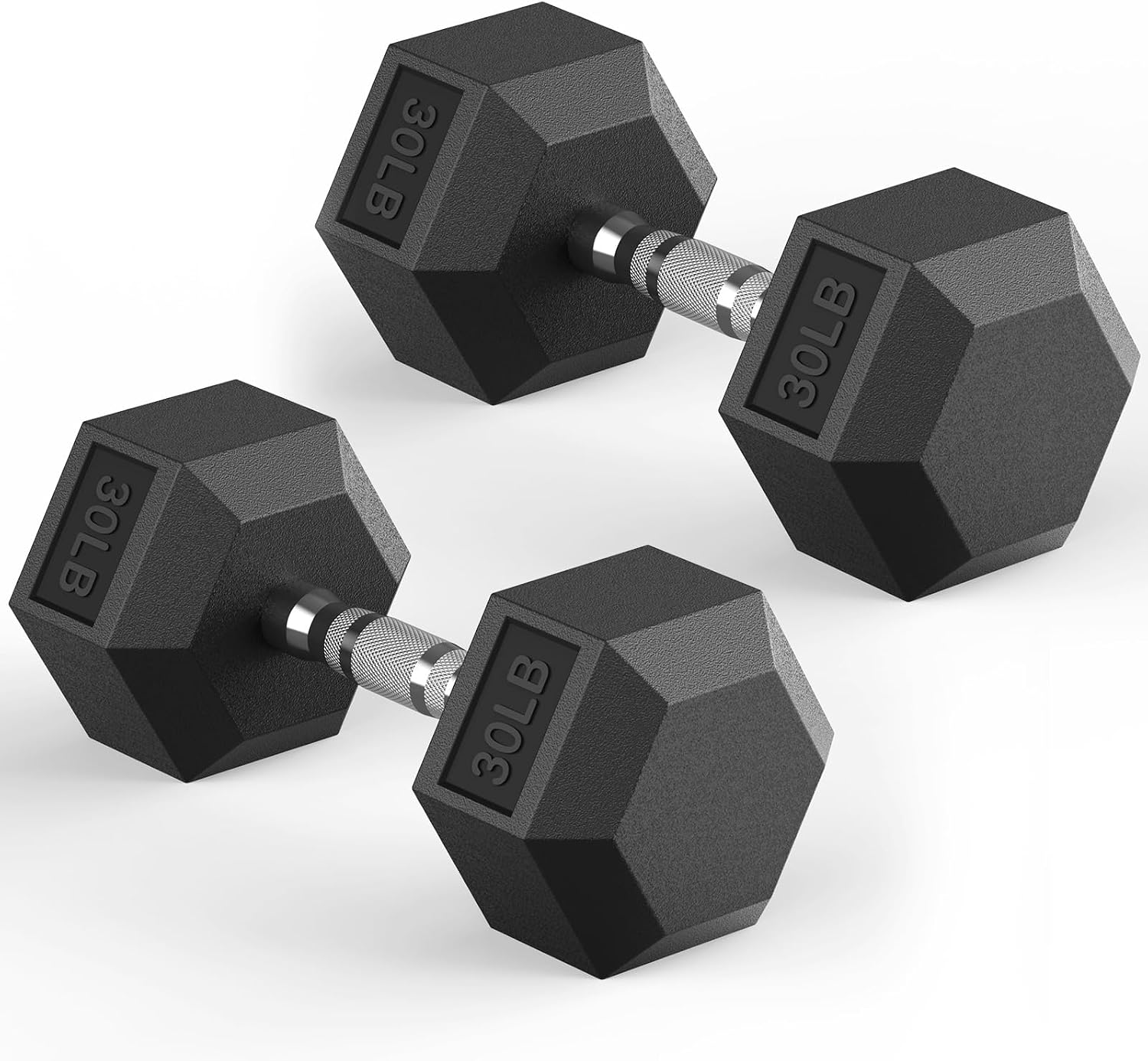 HANDBODE Hex Dumbbell 30-570 lb Dumbbell set, Rubber Encased Exercise & Fitness Dumbbells, Hand Weight for Strength Training
