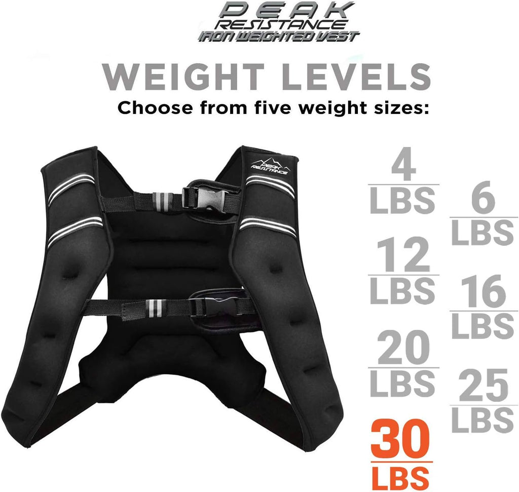 'Aduro Sport Weighted Vest Workout Equipment, 4lbs/6lbs/12lbs/20lbs/25lbs/30lbs Body Weight Vest for Men, Women, Kids'