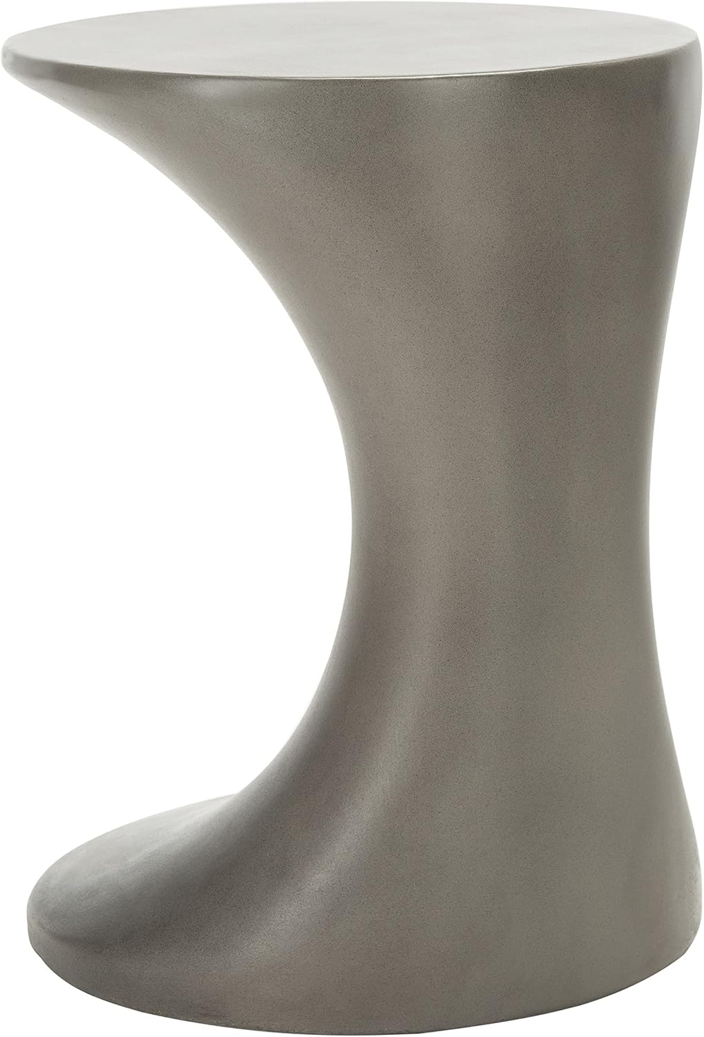 SAFAVIEH Outdoor Collection Kavita Modern Dark Grey Concrete Accent Table (Fully Assembled)