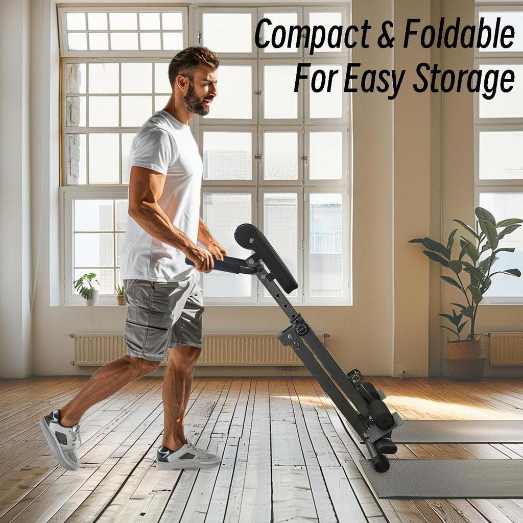 Hyperextension Roman Chair - Adjustable Bench Foldable Exercise Bench Back Extension Machine Roman Chair Exercise Equipment for Home