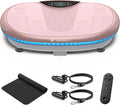 MERACH Vibration Plate Exercise Machine, 4D Whole Body Workout Vibrating Platform for Lymphatic Drainage Weight Loss Muscle Activation, Home Fitness Equipment with Bluetooth Light Pull Cord