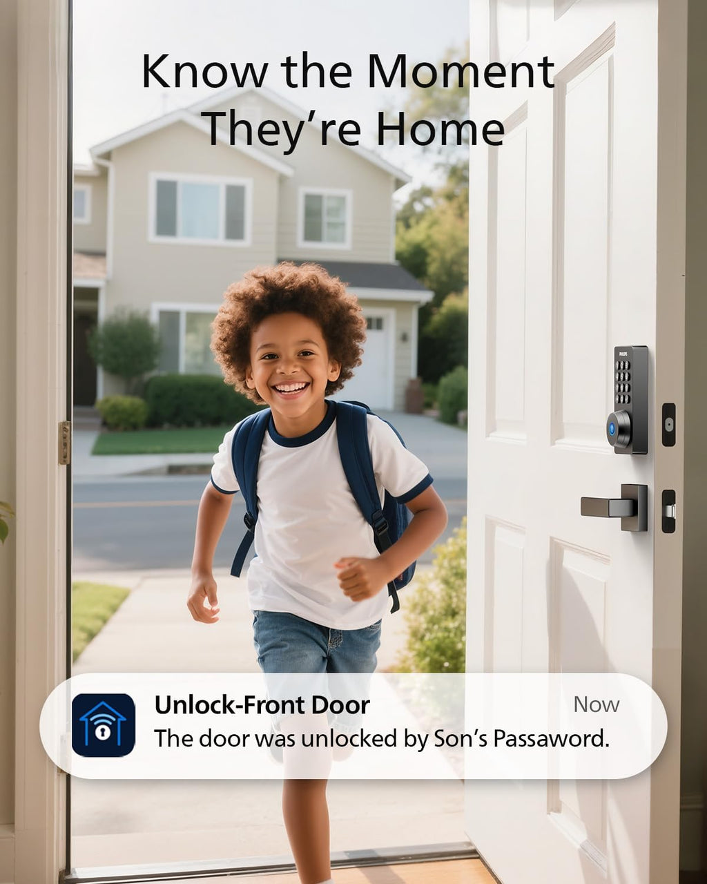 Philips Wi-Fi Door Lock Bundle with Security Video Doorbell Camera