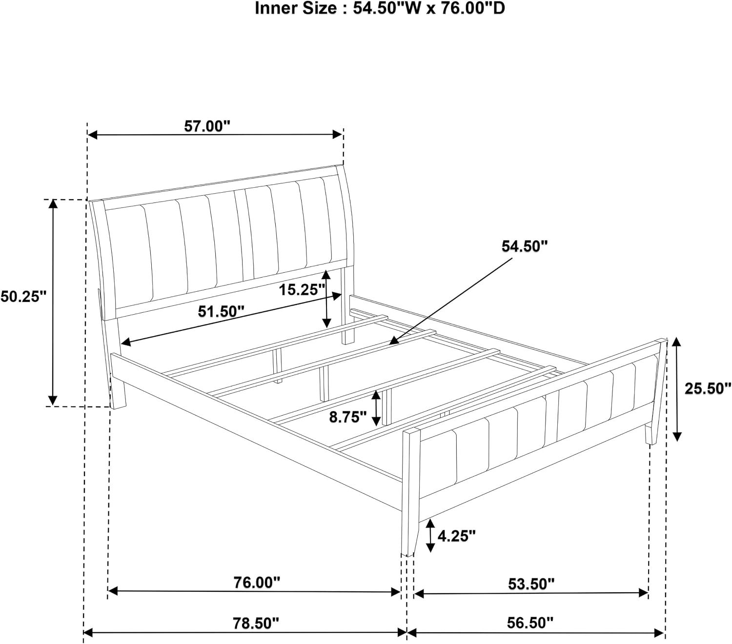 Coaster Home Furnishings Wilkes Transitional 5-Piece Bedroom Set Fabric Upholstered Full Size Panel Bed Frame 51-inch Headboard Dark Cocoa 224421F-S5