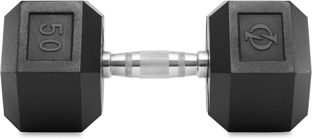 Philosophy Gym Rubber Coated Hex Dumbbell Hand Weights, Pairs