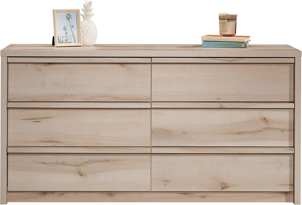 Sauder Harvey Park 6 Drawer Dresser for Bedroom Wooden Dressers & Chest of Drawers, in Pacific Maple
