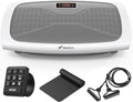 MERACH Vibration Plate Exercise Machine, 3D & 4D Vibration Plate for Lymphatic Drainage Weight Loss with 2 Tension Ropes, Whole Body Vibration Platform for Women Men, Exercise Equipment for Home