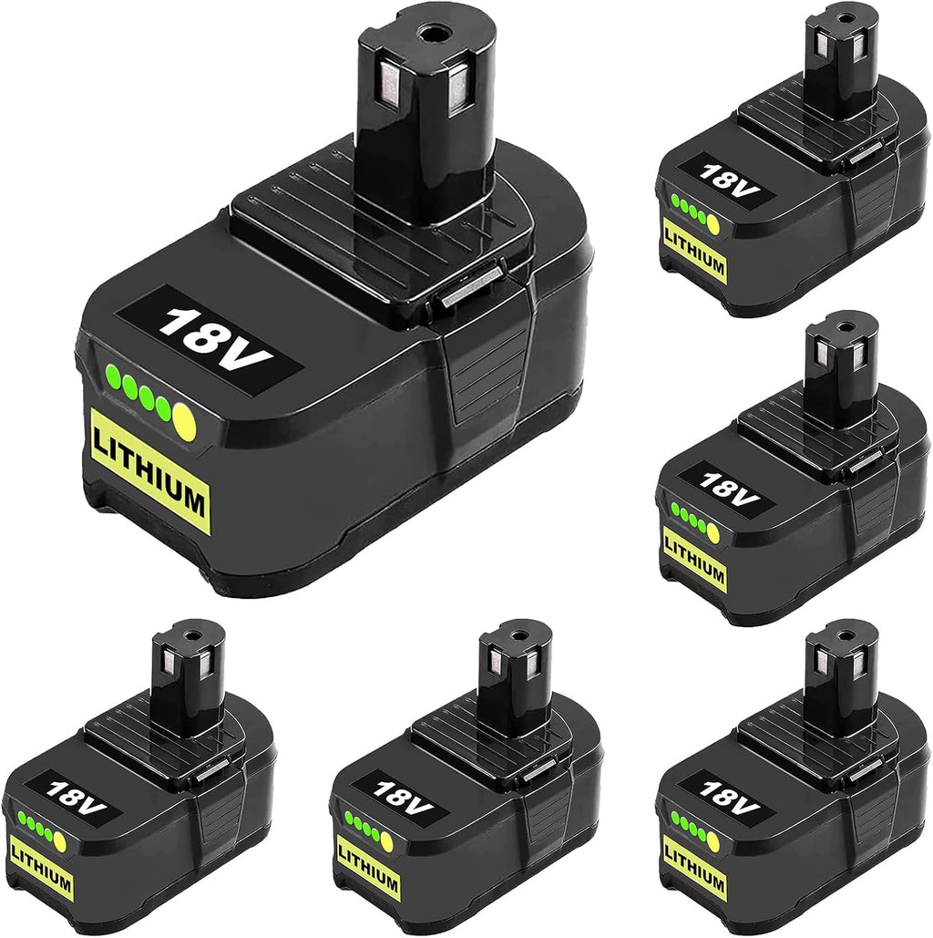 6Pack 8.0Ah P108 18V Replacement for Ryobi 18V Battery Compatible with Ryobi Battery P102 P103 P104 P105 P107 P108 P109 P190 P122 Cordless Tool Battery Packs