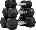 Hex Dumbbells Rubber Coated Hand Weights Set for Exercises and Fitness, Dumbbell Set for Multiple Weight