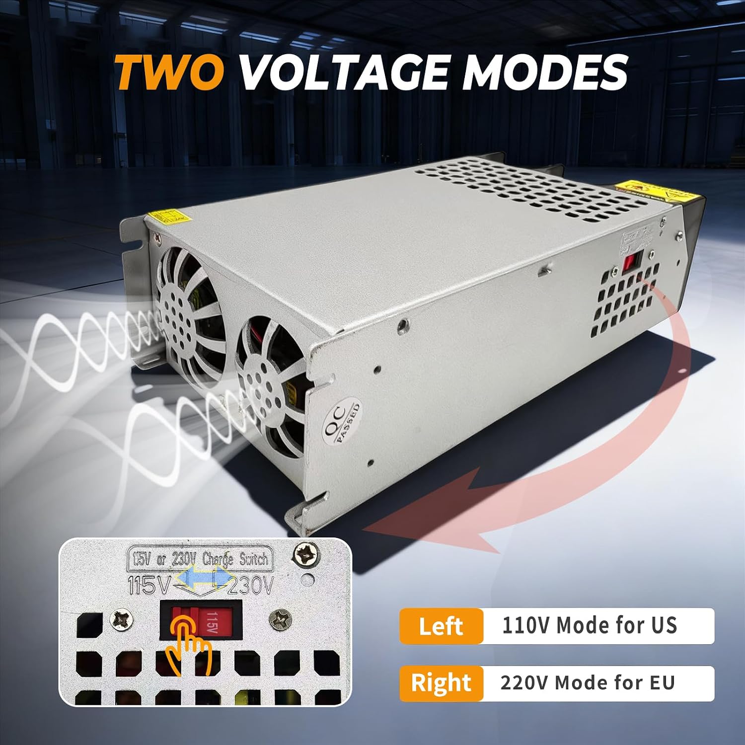 New Version AC to DC 48V 31A 1500W Power Supply,120V to 48V Converter/110V to 48V Converter for 48v RV, Pump, LED Strip, LCD Monitor (DC48V-31A-1500W)